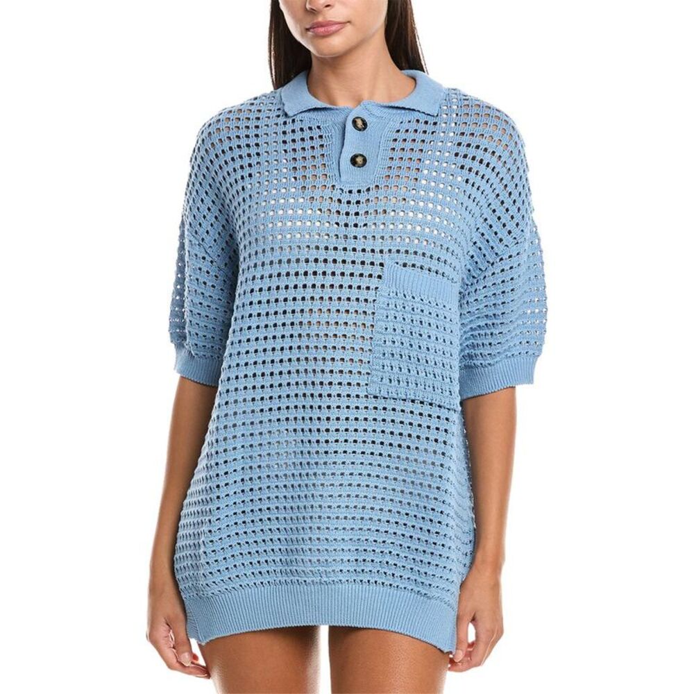Haight Womens  Joana Knit Shirt, Blue
